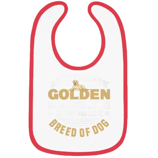 Golden Retriever Pet Chocolate Dipped Golden Retriever Dog 219 Bibs