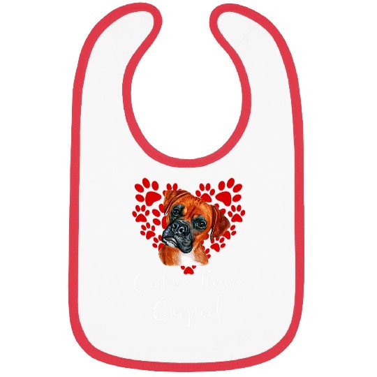 Boxer Pet Cuter Than Cupid Valentines Day Bibs