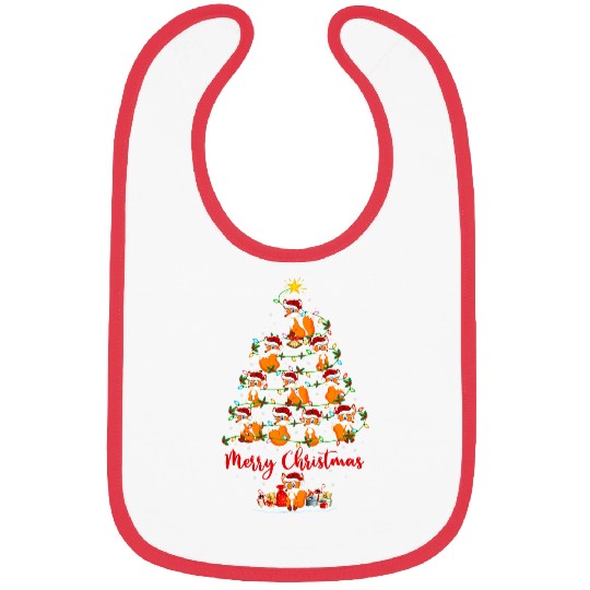 Coyote Mammal Christmas Tree Lights Funny Coyote Xmas Bibs