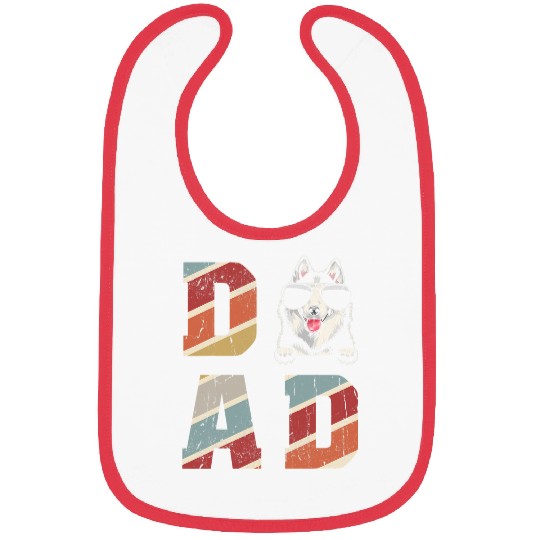 Husky Pet Dad Cool for Dog Dad Retro Vintage Bibs