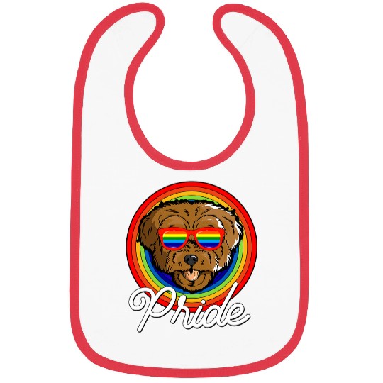 Havanese Pet LGTB Pride Rainbow Flag Bibs