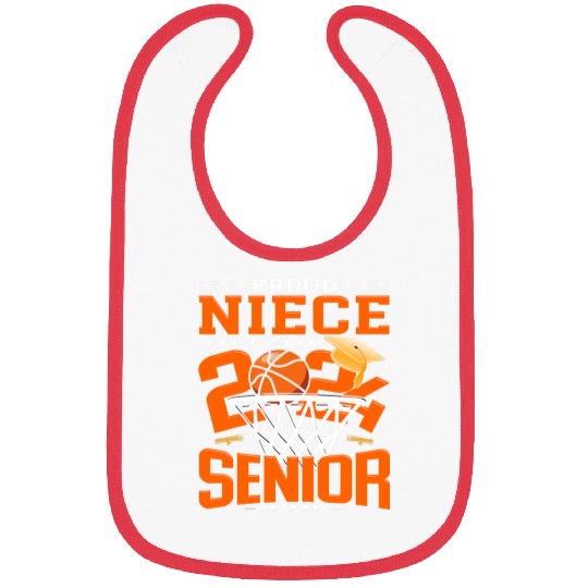 Sport Basketball Niece Of A 2024 Senior Basketball Graduate Grad 2024 Bibs