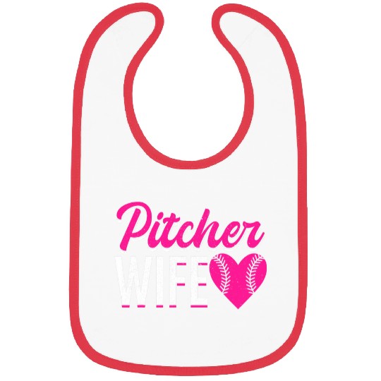 Sport Baseball Pitcher Wife Player Softball Themed Pitcher Bibs