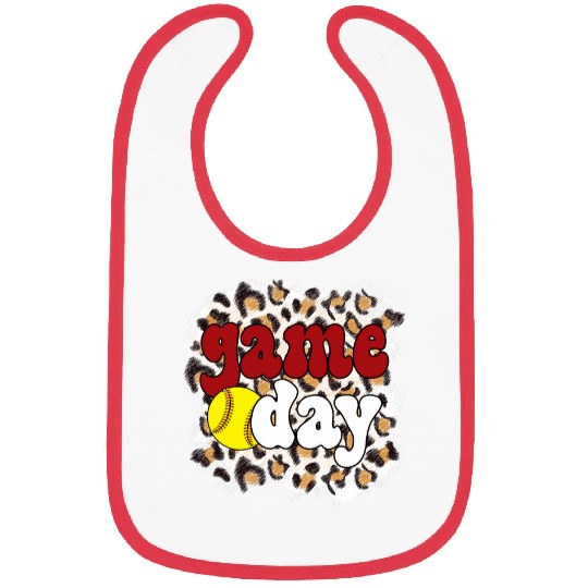 Sport Softball Game Day Leopard Softball Game Day 1 Bibs