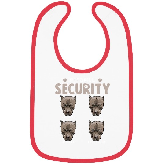 Pitbull Pet Security Funny Pet Dog Lover 347 Bibs