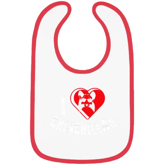Chinchilla Mammal I Love Chinchilla Wool Mouse Bibs