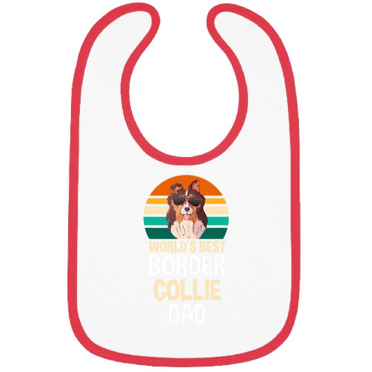 Border Collie Pet Mens Worlds bests Border Collie Dad Bibs