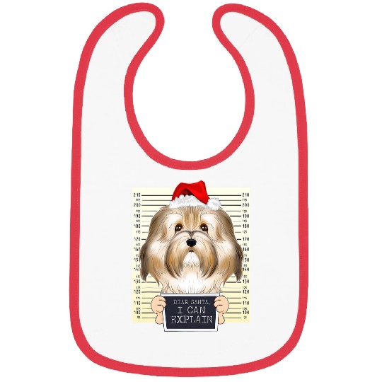 Havanese Pet Dear Santa I Can Explain Funny Christmas Havanese Bibs