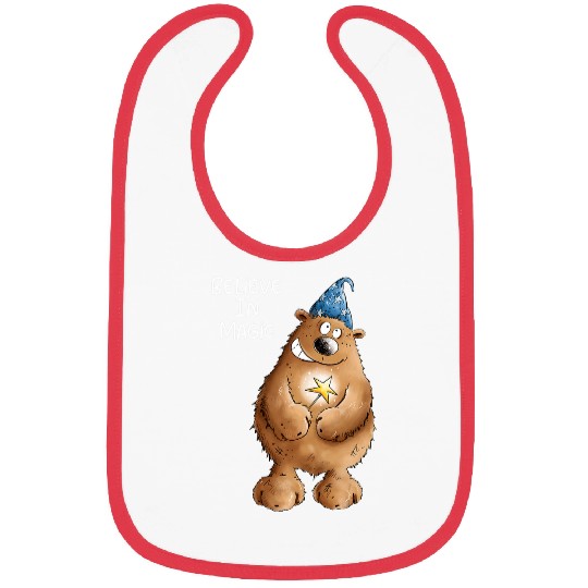 Magician Bear For Wizard Lovers Bibs