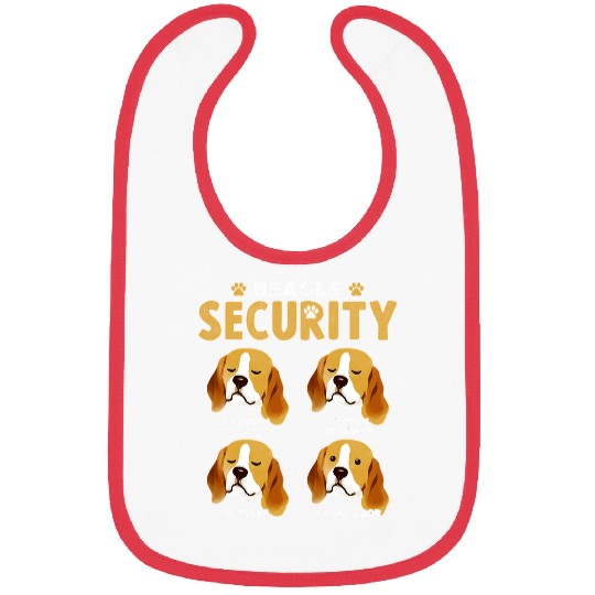 Beagle Pet Security Funny Pet Dog Lover 572 Bibs