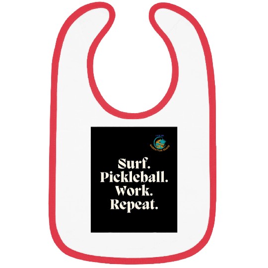 Sport Pickleball Retro Surf Pickleball Work Repeat in Manhattan Beach Bibs