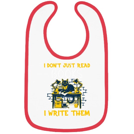 Book Author Reading Book And Writing Book Plot Writer Bibs
