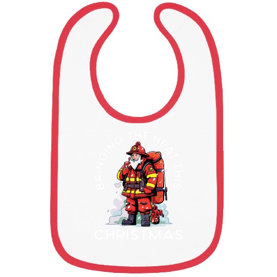 Firefighter Christmas Happy Holidays Fireman Firefighting 27 Bibs