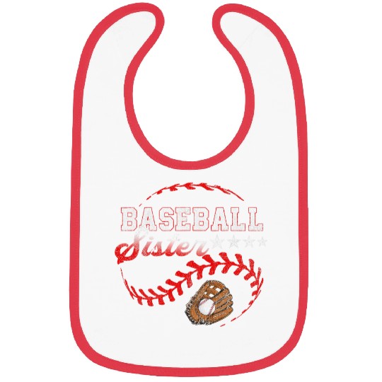 Sport Baseball Sister Love Playing Baseball Funny Bibs