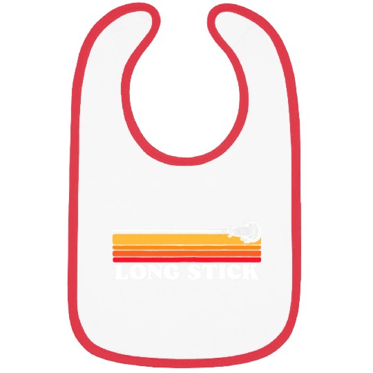 Sport Lacrosse Gift Long Stick Funny Lacrosse Vintage 80s Sunset 2 Bibs