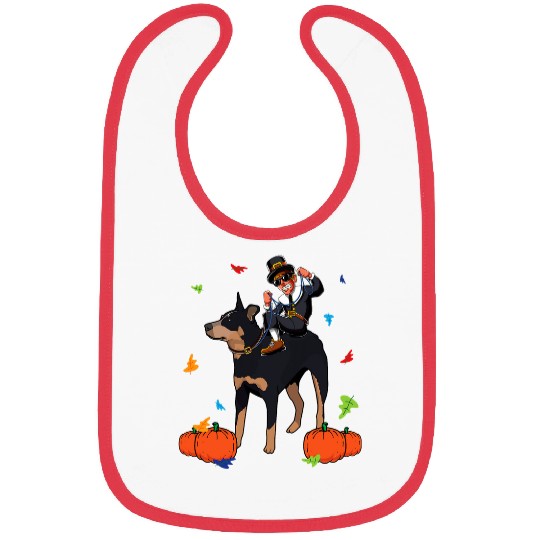 Australian Cattle Pet Dog Red Blue Heeler Pilgrim Thanksgiving 2 Bibs