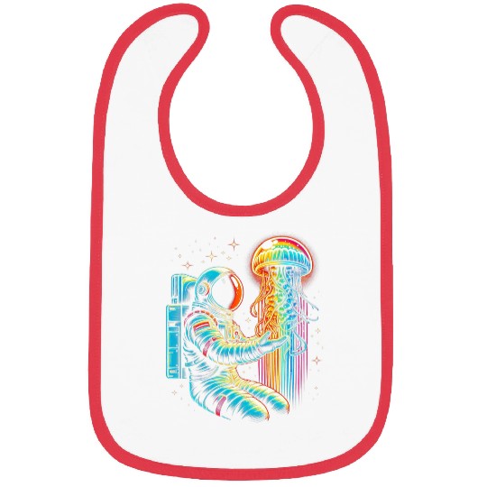 Astronaut Jellyfish Space Astronomy Galaxy 1 Bibs
