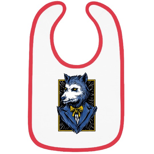 Coyote Mammal Elegant wolfs character Bibs