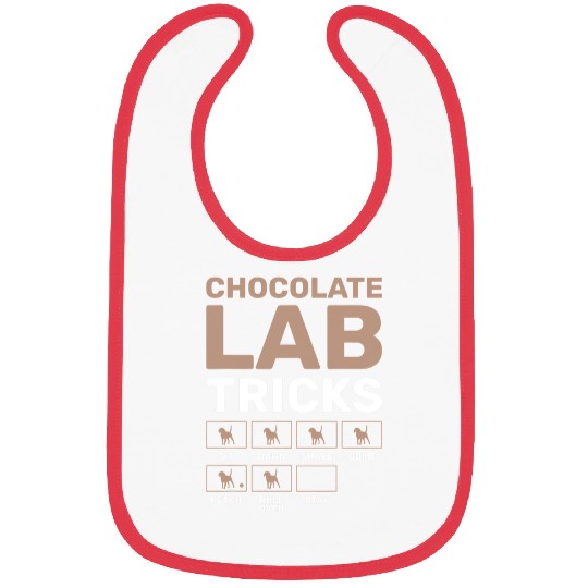 Labrador Pet Chocolate Lab Tricks Black Bibs
