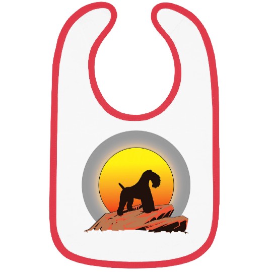 Kerry Blue Terrier Pet Dog Sunrise Bibs