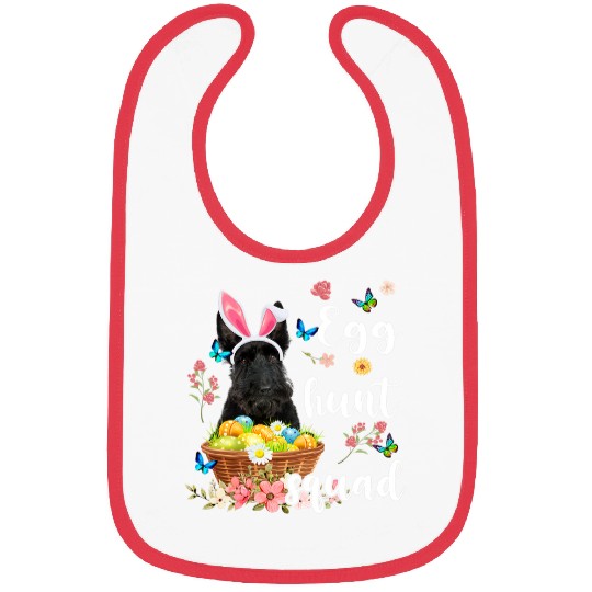Scottish Terrier Pet Happy Easter Day Colorful Egg Hunt Squad Bibs