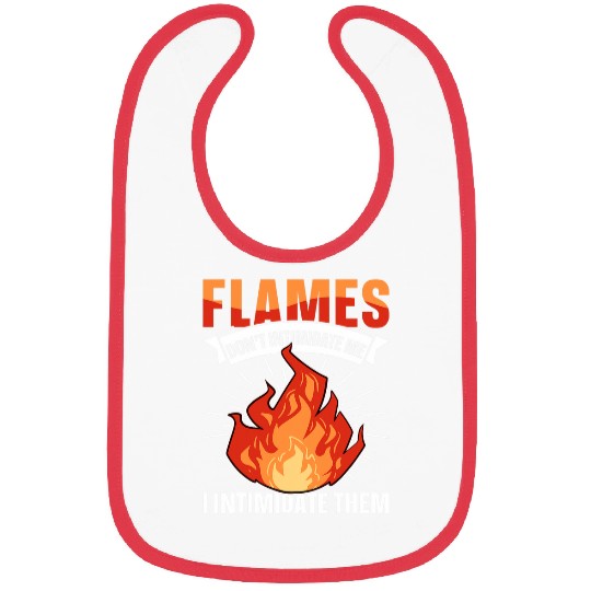 Firefighter Volunteer Fireman and Flames 2Firefighter Bibs