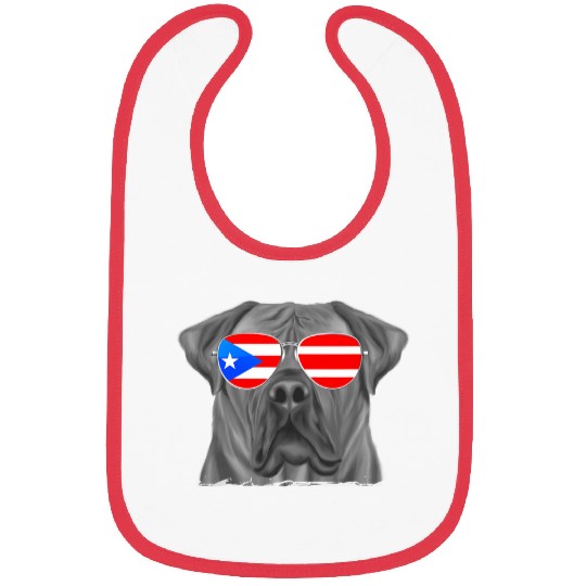 Boerboel Pet Puerto Rico Flag Sunglasses Bibs