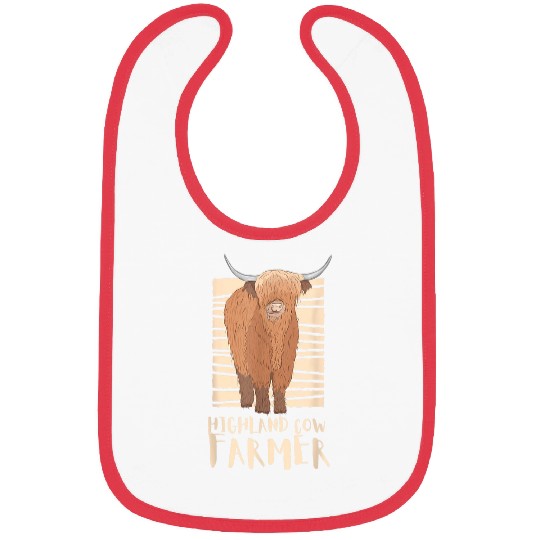 Highland Cow Breeder Scottish Cattle Hairy Cow Farmer 27 Bibs