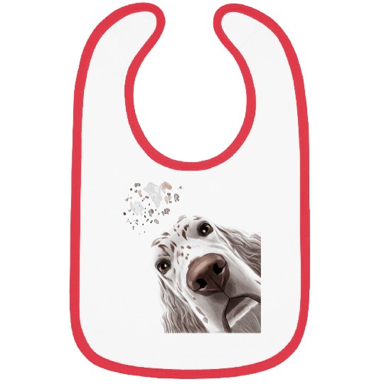 English Setter Pet Funny Curious Bibs