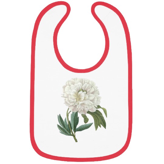 PierreJosephRedoute White Peony Paint Flower Gardener Bibs