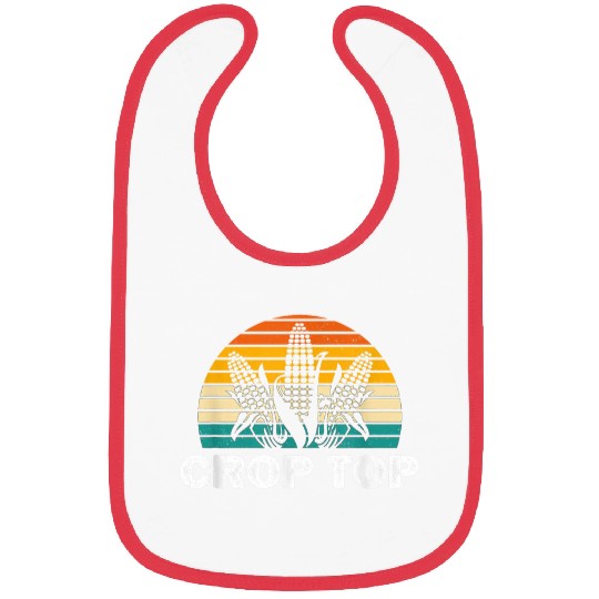 Crop Top Corn Funny Maize Corn Lover Farmer Retro Bibs