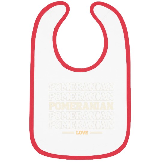 Pomeranian Pet vintages Pomeranian multi line Bibs