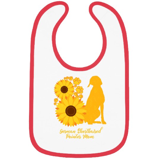 German Shorthaired Pet Sunflower Dog Mom GSP German Shorthaired Pointer Bibs