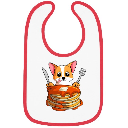 Corgi Pet Welsh Corgi Pancakes Waffle Corgi Breakfast Flapjack Hotcake Food Bibs