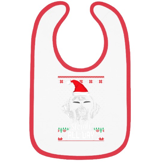 German Shorthaired Pet Sleigh all Day German Shorthaired Pointer Christmas Bibs