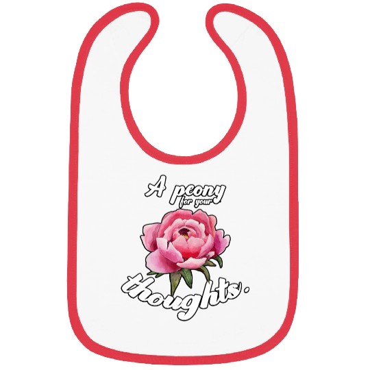 Peony For Thoughts Floral Designer Gift 2Funny Florist Pun Bibs