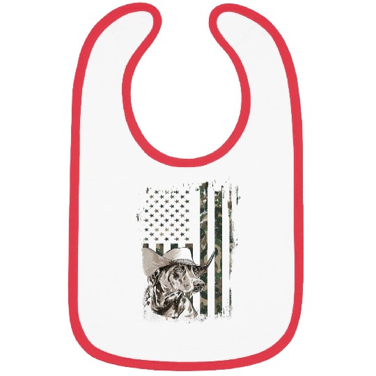 German Shorthaired Pet Camo American Flag Gsp Bibs