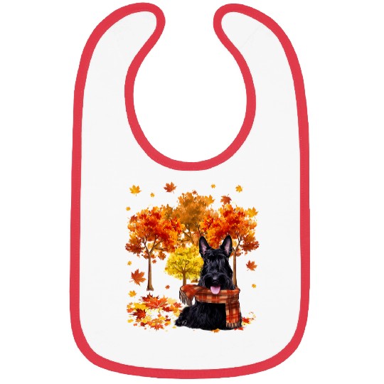 Scottish Terrier Pet Its Fall Yall Cute Scottish Terrier Autumn Tree Fall Leaves 30 Bibs