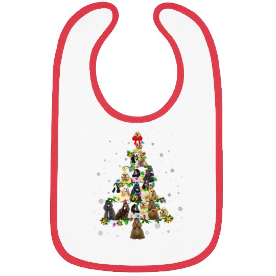 Cocker Spaniel Pet Cute American Cocker Spaniel dog Christmas Tree gift decor Bibs