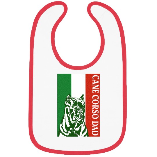 Cane Corso Pet Vintage Cane Corso Italiano Dad Dog Italy Flag 1 Bibs