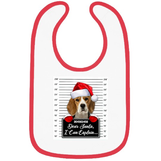 Beagle Pet Dear Santa I Can Explain Funny Christmas Beagle Xmas Bibs