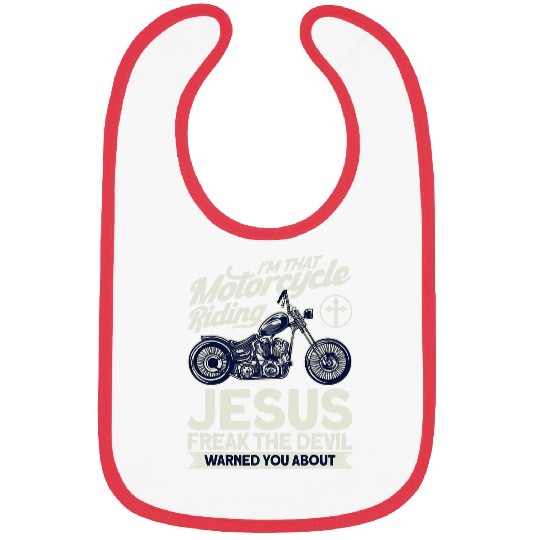 Christian Motorcycle Biker Motorcycle Riding Jesus Freak Bibs