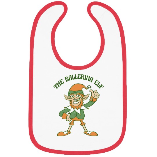 The Ballerina Elf Cute Ugly Christmas Sweater Bibs