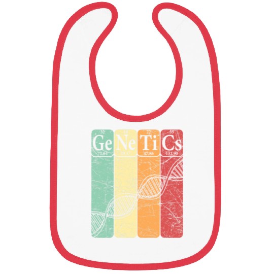 DNA Genetics Periodic Table Elements Biologist Retro Genetic 5 Bibs