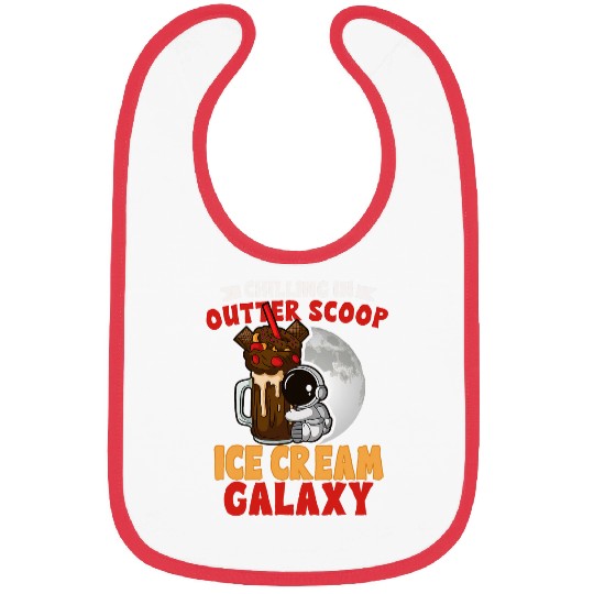 Astronaut Astronomy Solar System Outer Space Kids Ice Cream 1 Bibs