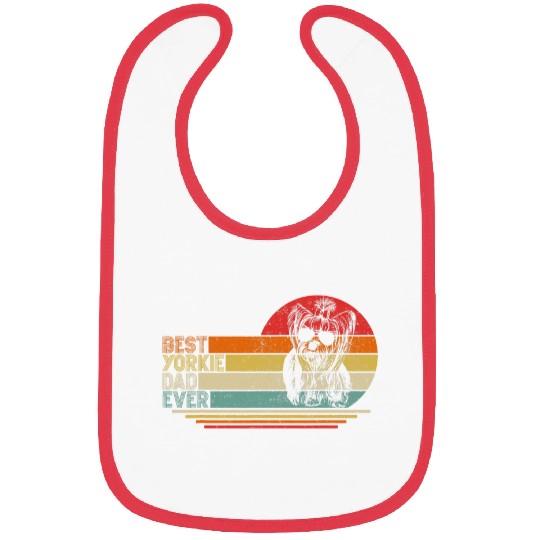 vintages bests Yorkie Dad Ever Yorkshire Terrier Fathers Day Bibs