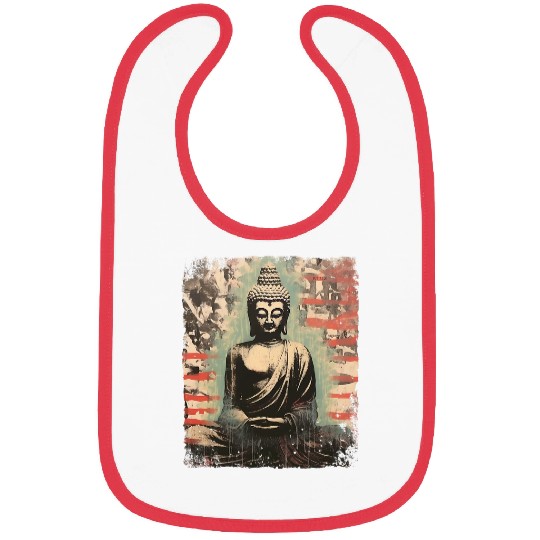 Buddhist Monk Yin Yang Zen Meditation Buddha 21 Bibs