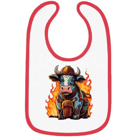 Cattle Fireman on Firefighter Cow Bibs