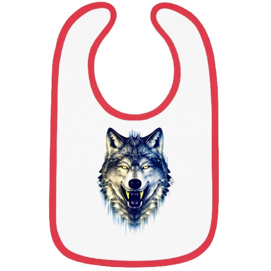 Coyote Mammal Splash Art Animal Face Bibs