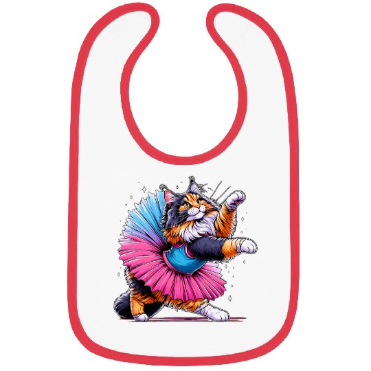 Ballerina Maine Coon Cat Dancing Bibs